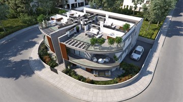 Semidetached Seaview 3 Bedroom Apartments For Sale In Geroskipou, Pafos - Next To A Green Area