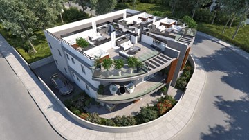 Semidetached Seaview 3 Bedroom Apartments For Sale In Geroskipou, Pafos - Next To A Green Area