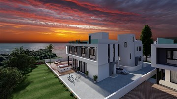 Luxury Sea View 4 Βedroom Houses With Private Pool And Roof Garden For Sale In Kpparis Area, Famagusta