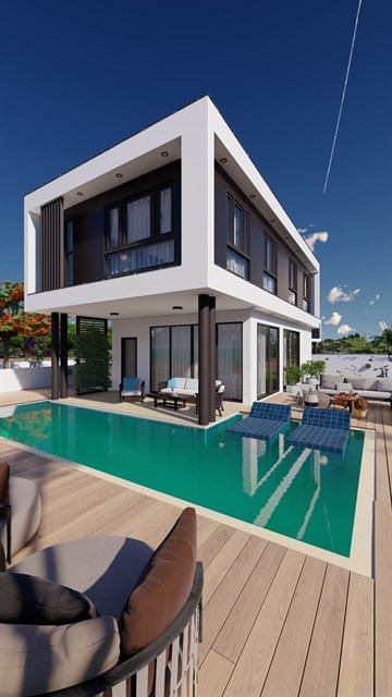 Luxury Sea View 4 Βedroom Houses With Private Pool And Roof Garden For Sale In Kpparis Area, Famagusta