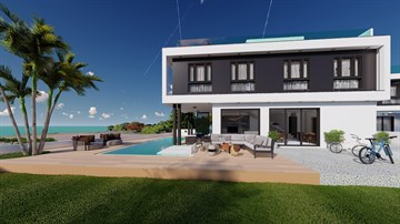 Luxury Sea View 4 Βedroom Houses With Private Pool And Roof Garden For Sale In Kpparis Area, Famagusta