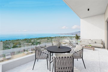 Unobstructed Seaview Luxury 1 & 2 Bedroom Apartments For Sale In Kissonerga, Pafos - With A Large Communal Overflow Swimming Pool