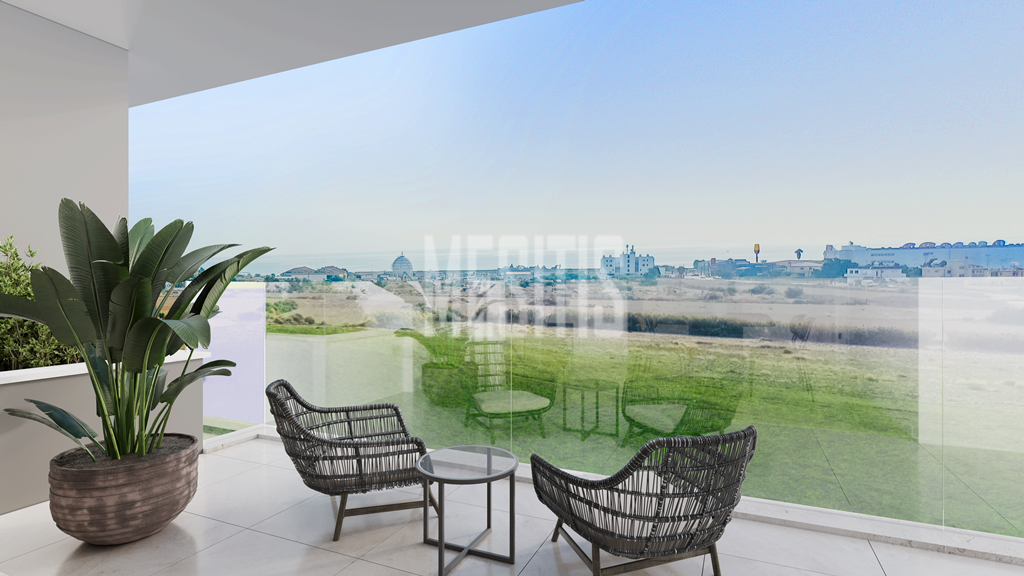 Seaview Luxury 1 Bedroom Apartment For Sale In Leivadia, Larnaca - With Communal Swimming Pool & Gym_37241