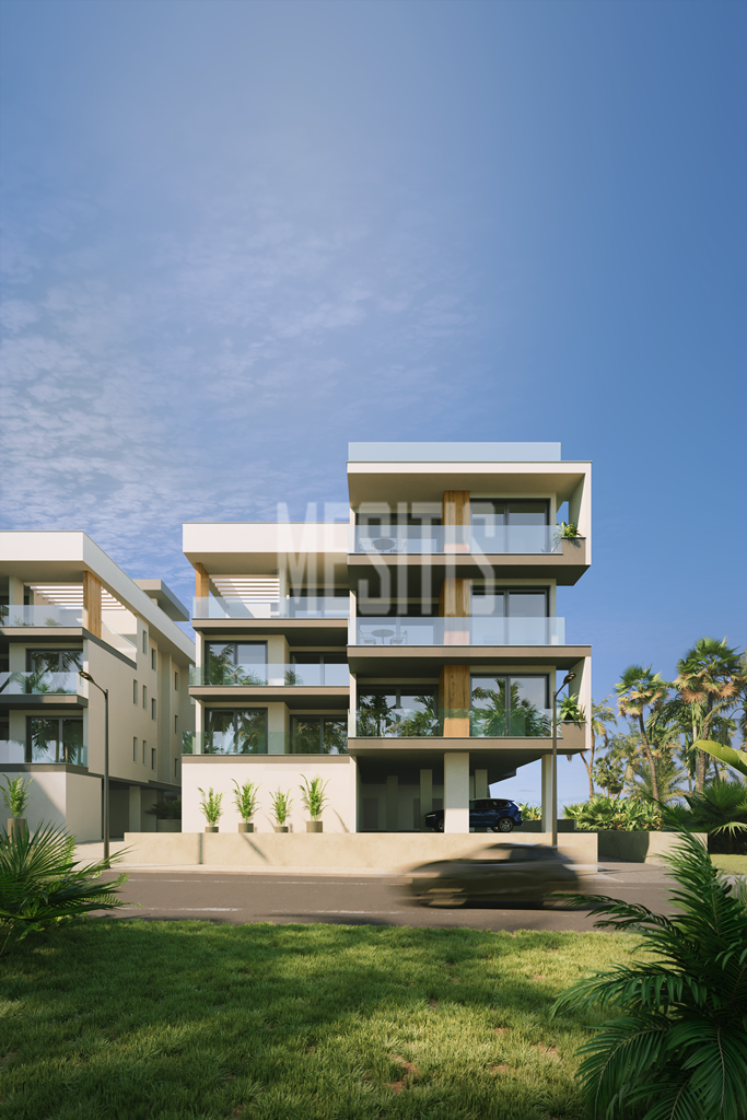 Seaview Luxury 1 Bedroom Apartment For Sale In Leivadia, Larnaca - With Communal Swimming Pool & Gym_37241